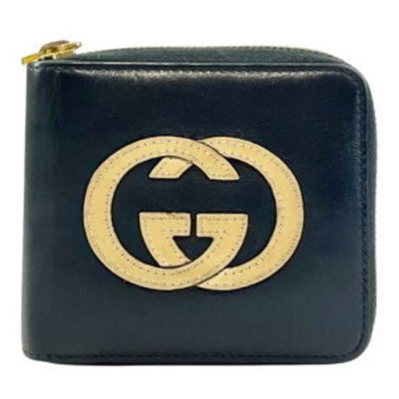GUCCI BASKET Zip Wallet Black - Picture 1 of 7